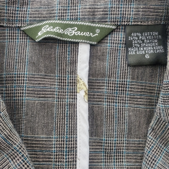 Eddie Bauer Plaid Blazer Women's Size 6 EUC - Picture 3 of 6